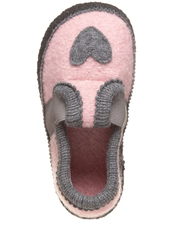 Hausschuhe "Bobby Herz" in Rosa