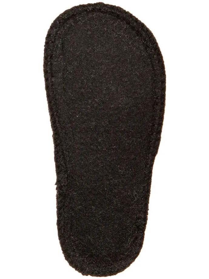 Hausschuhe "Bobby" in Schwarz/ Lila