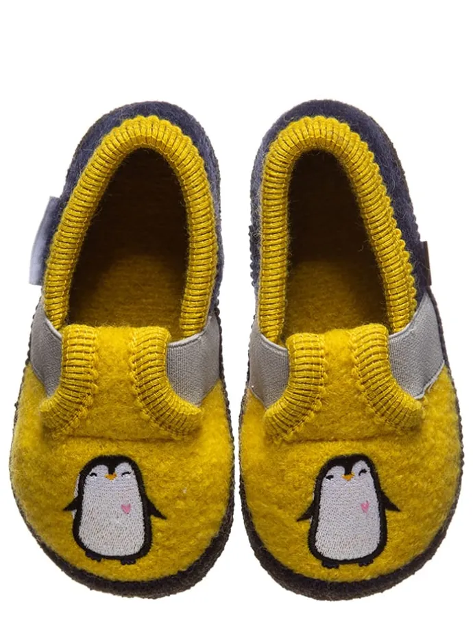 Hausschuhe "Bobby Pinguin" in Gelb