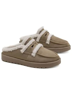 Hausschuhe in Khaki