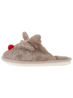 Hausschuhe in Taupe