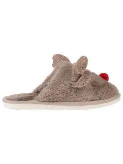 Hausschuhe in Taupe