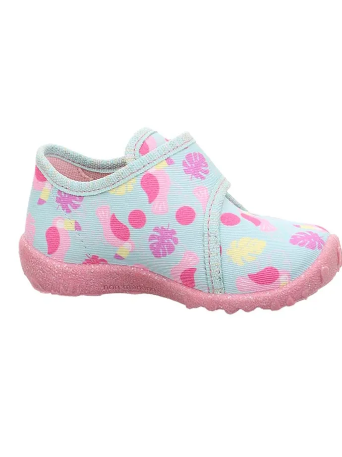 Hausschuhe "Spotty" in Hellblau/ Rosa