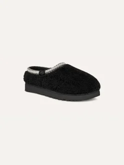 Hausschuhe "Tasman Maxi Curly" in Schwarz
