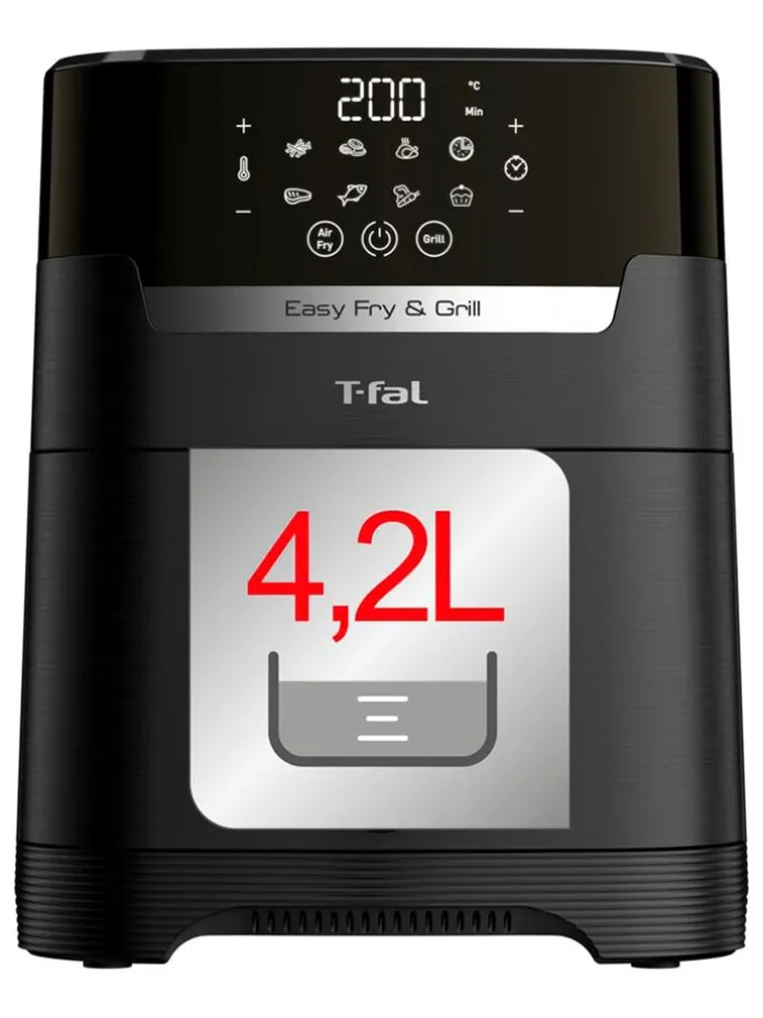 Heißluftfritteuse "Easy Fry & Grill XL Precision" in Schwarz - 4,2 l