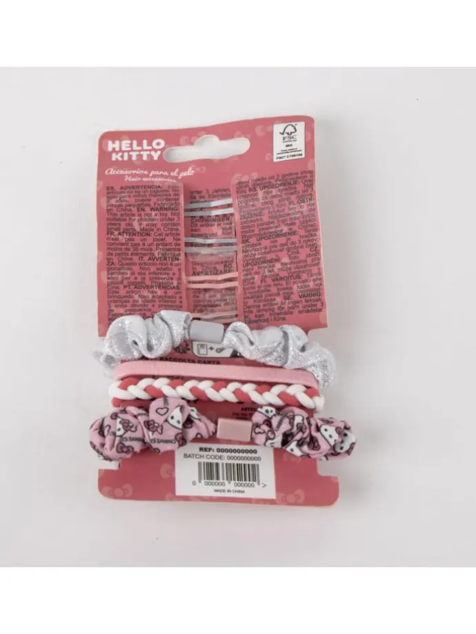 Hello Kitty 8-Stück Haaraccessoire für Alltag & Party in Mehrfarbig