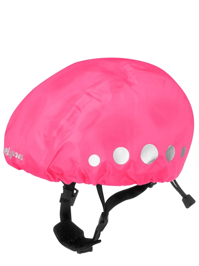 Helm-Regenschutz in Neonpink