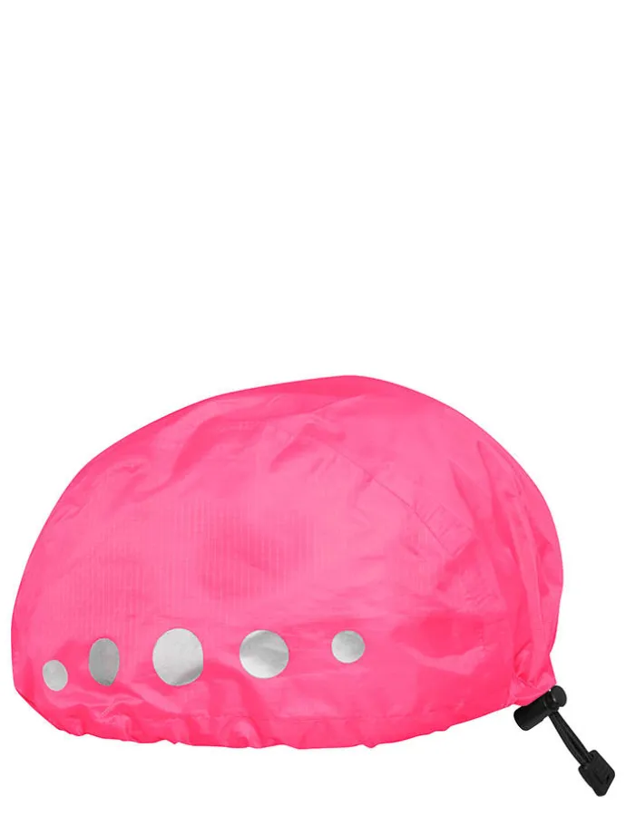 Helm-Regenschutz in Neonpink
