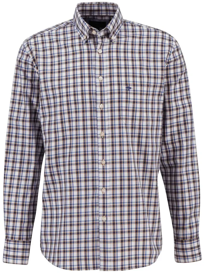 Hemd - Casual fit - in Blau/ Rot