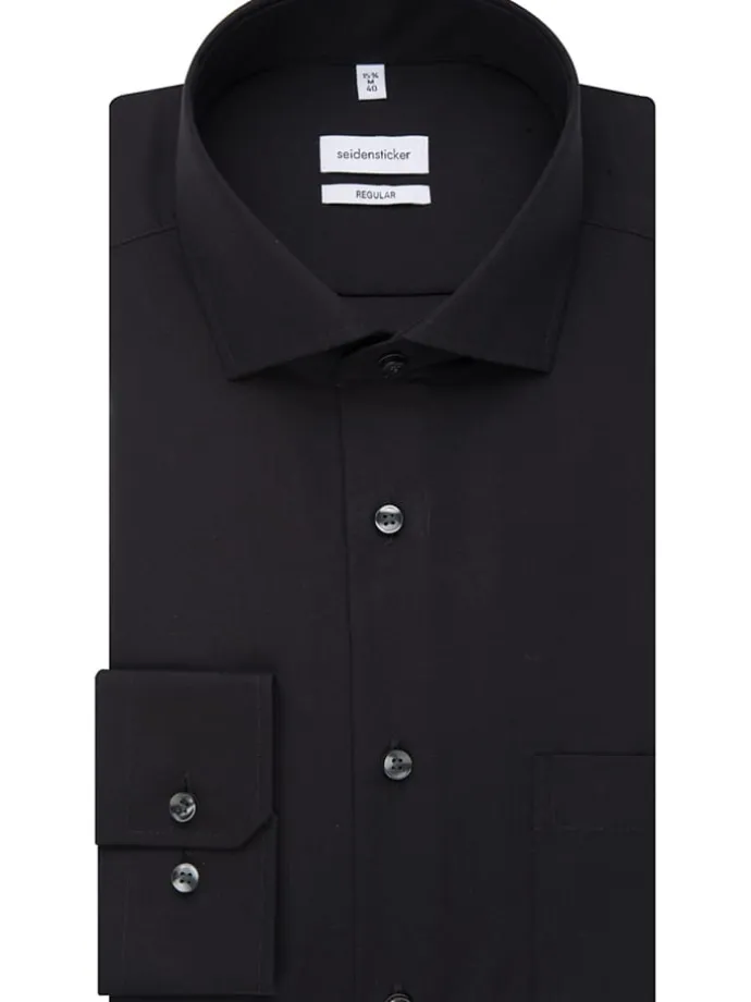 Hemd - Regular fit - in Schwarz