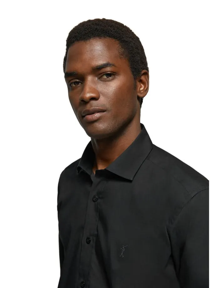 Hemd - Slim fit - in Schwarz