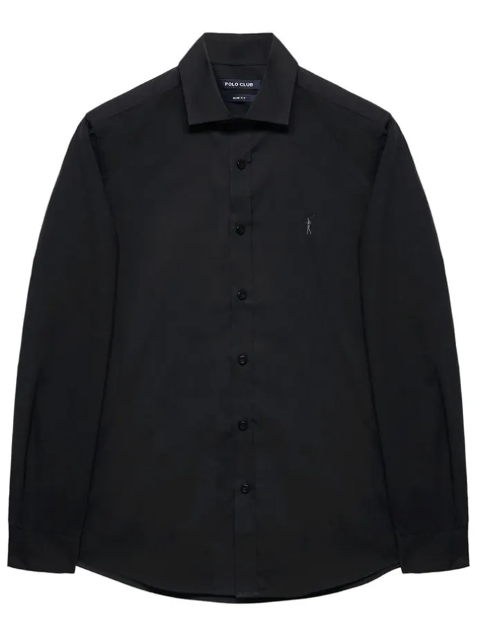 Hemd - Slim fit - in Schwarz