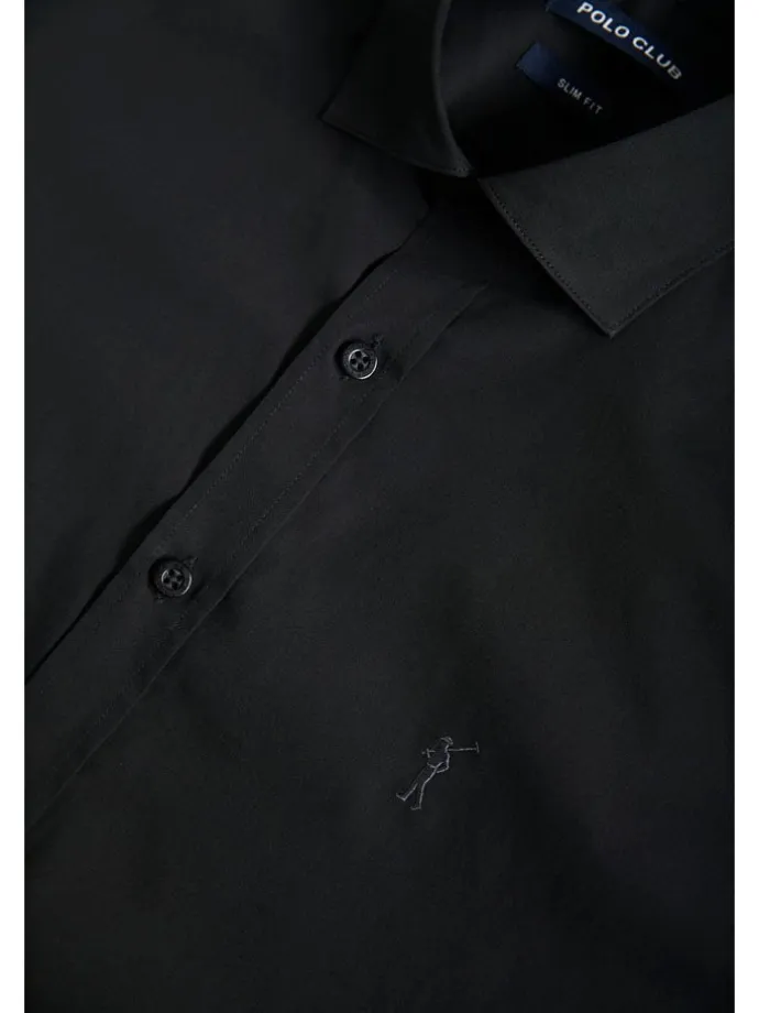 Hemd - Slim fit - in Schwarz