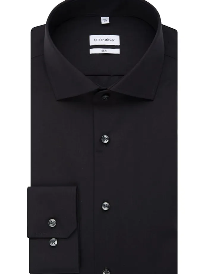 Hemd - Slim fit - in Schwarz
