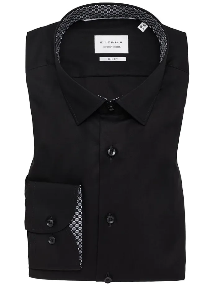 Hemd - Slim fit - in Schwarz
