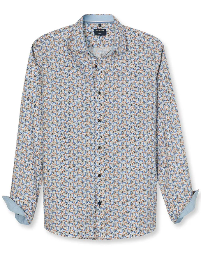Hemd "Casual" - Regular fit - in Blau/ Grau