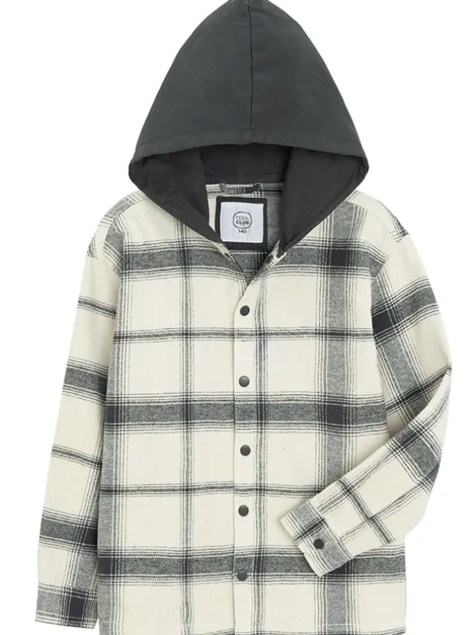 Hemd in Creme/ Anthrazit