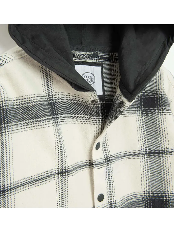 Hemd in Creme/ Anthrazit