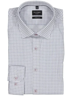 Hemd "No 6" - Super Slim - in Weiß/ Blau