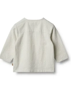 Hemd "Shelby" in Creme/ Hellblau