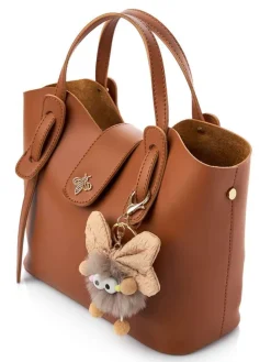 Henkeltasche ''Celeste'' in Hellbraun - (B)25 x (H)21 x (T)11 cm