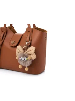 Henkeltasche ''Celeste'' in Hellbraun - (B)25 x (H)21 x (T)11 cm