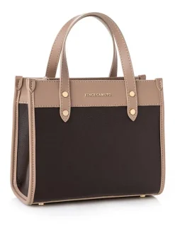 Henkeltasche "Cortona" in Braun/ Beige - (B)25 x (H)20 x (T)12 cm