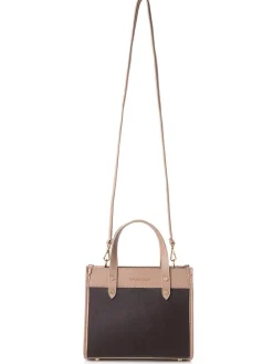 Henkeltasche "Cortona" in Braun/ Beige - (B)25 x (H)20 x (T)12 cm