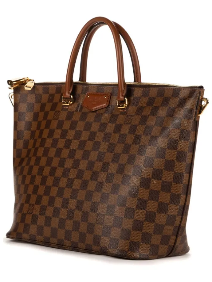 Henkeltasche in Braun/ Hellbraun - (B)29 x (H)27 x (T)15 cm
