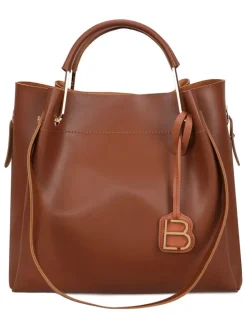 Henkeltasche in Hellbraun - (B)34 x (H)33 x (T)16 cm