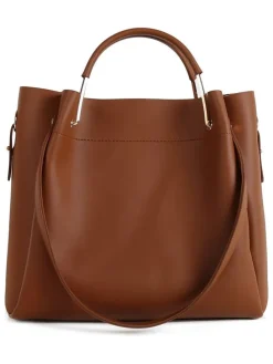 Henkeltasche in Hellbraun - (B)34 x (H)33 x (T)16 cm
