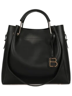 Henkeltasche in Schwarz - (B)34 x (H)33 x (T)16 cm