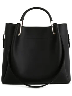 Henkeltasche in Schwarz - (B)34 x (H)33 x (T)16 cm