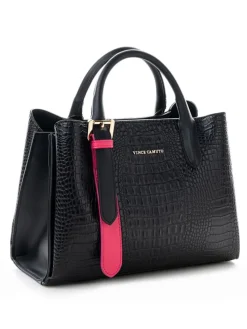 Henkeltasche "Rome" in Schwarz - (B)36 x (H)26 x (T)11 cm
