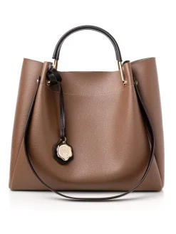 Henkeltasche "Sicilia" in Braun - (B)32 x (H)28 x (T)14 cm