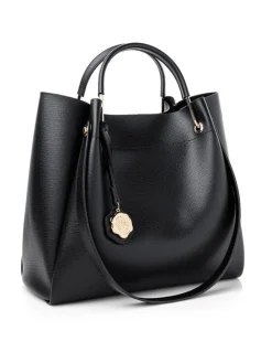 Henkeltasche "Sicilia" in Schwarz - (B)32 x (H)28 x (T)14 cm
