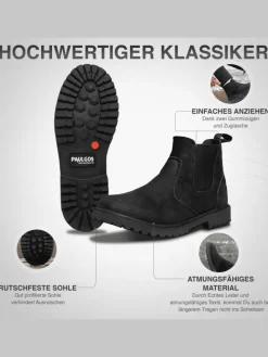 Herren Chelsea Boots, Stiefeletten, Schuhe in Schwarz