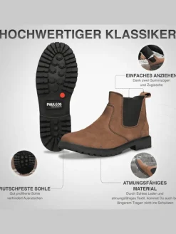 Herren Chelsea Boots, Stiefeletten, Schuhe in Dunkelbraun