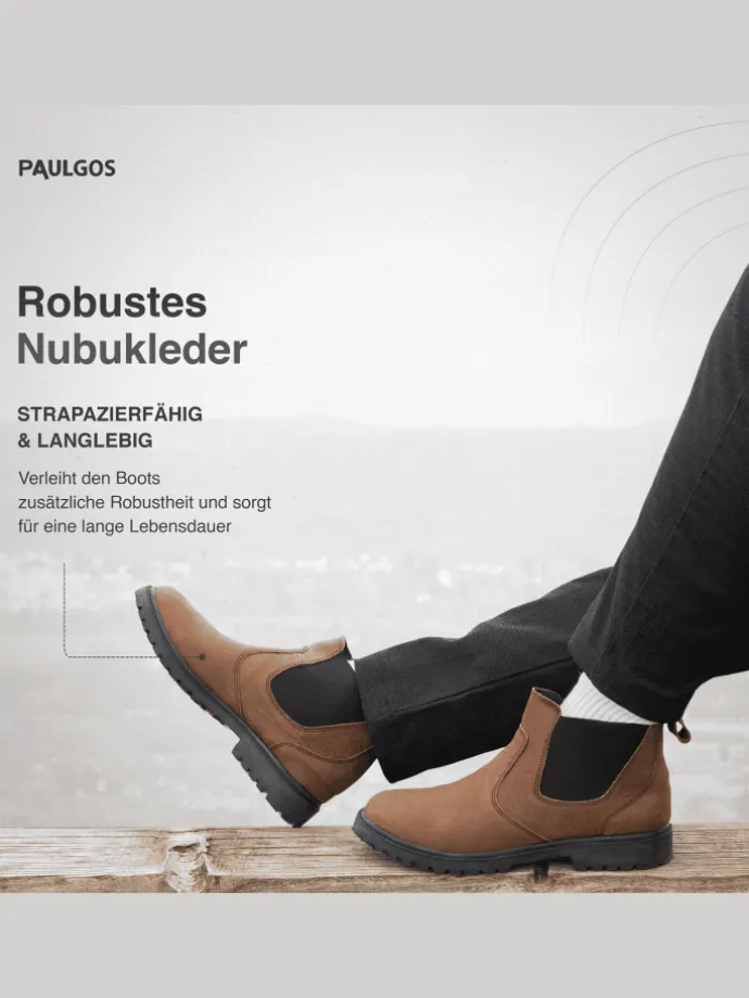 Herren Chelsea Boots, Stiefeletten, Schuhe in Dunkelbraun