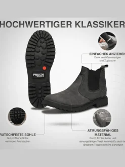 Herren Chelsea Boots, Stiefeletten, Schuhe in Dunkelgrau