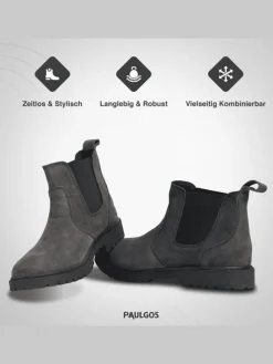 Herren Chelsea Boots, Stiefeletten, Schuhe in Dunkelgrau