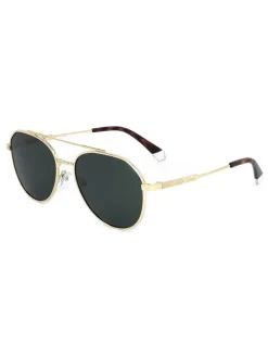 Herren-Sonnenbrille in Gold/ Grün