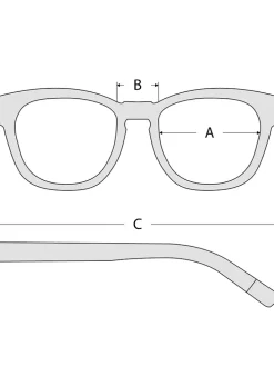 Herren-Sonnenbrille in Schwarz/ Orange