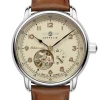 Herrenuhr Automatik 100 Jahre Méditerranée Creme / Braun / Silber