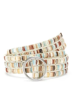 Hüftgürtel in beige-blau