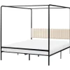 Himmelbett MIRABEAU  in Schwarz/Beige - (W) 166 x (H) 170 x (L) 207 cm
