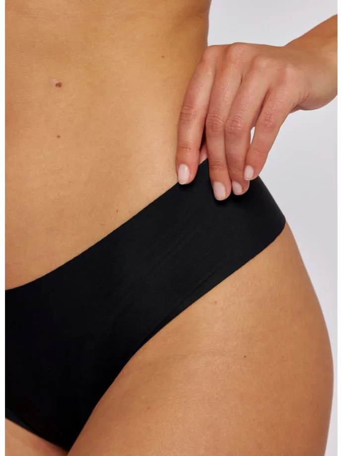 Hipster Panties aus Mikrofaser 3 Stück in Schwarz