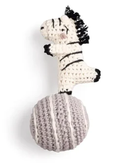 Häkelrassel "Zebra" - ab Geburt
