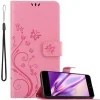 Hülle für Apple iPhone 7 / 7S / 8 / SE 2020 Blumen Design in FLORAL ROSA