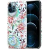 Hülle für Apple iPhone 12 PRO MAX Blumen Muster in PFIRSICHBLÜTEN